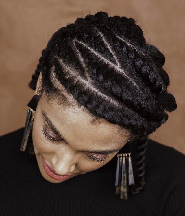 HAIRSTYLE: FLAT TWISTS INTO CORNROW | Natural Hair | AbbieCurls - YouTube