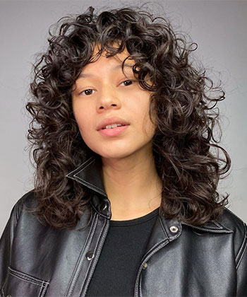 Proof That Curly Hair Girls Can Wear Bangs Too