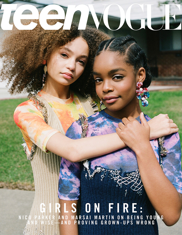 Marsai Martin and Nico Parker Grace Teen Vogue with Stunning Natural Hair 