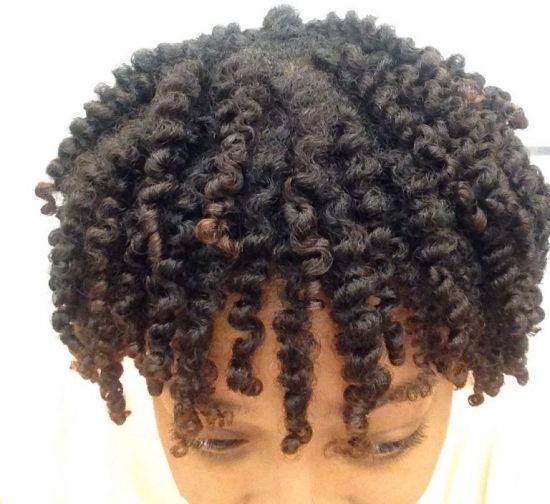 Twist out on blow-dryed hair