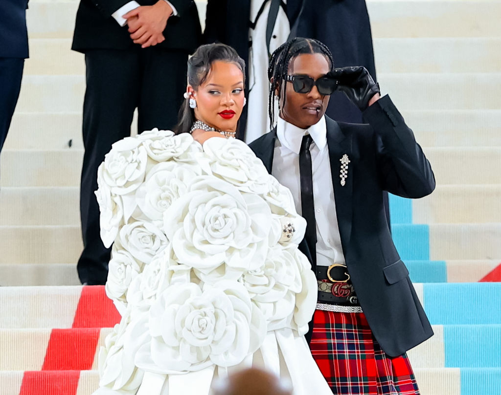 Asap Rocky's & Rihanna's hairstyles  at the Met Gala 2023