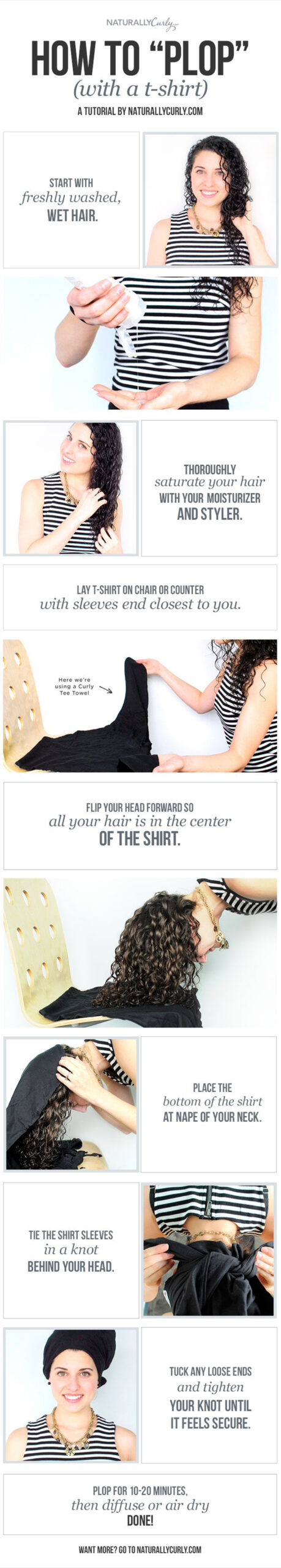 Bakterie Fritid Muligt How to Plop Curly Hair: A Curly Girl's Guide | NaturallyCurly.com