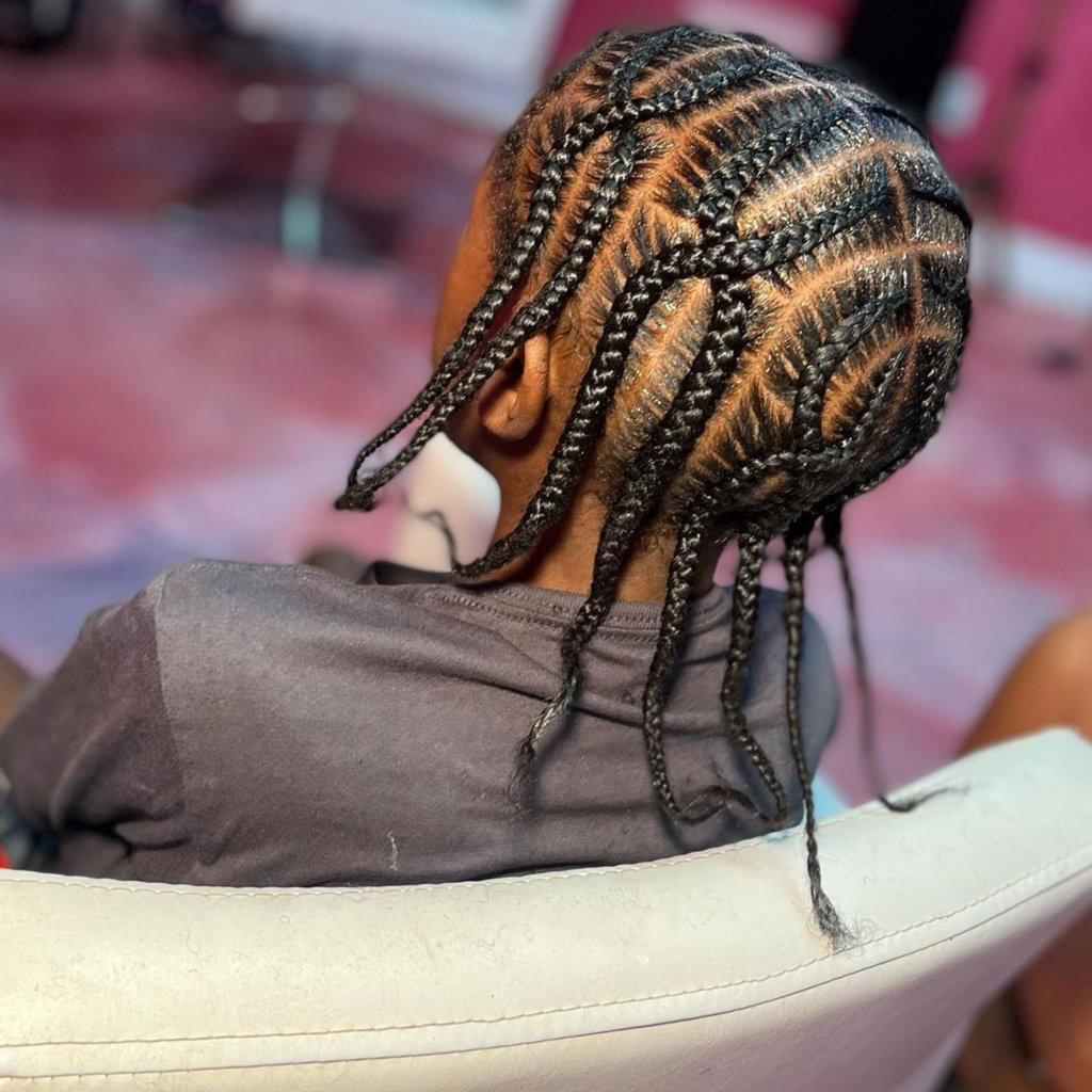 Braided Wigs for Black Women with Curly Ends Box Braids Wig 4×4 Lace Front  Wig with Baby Hair (20 Inch, 1B27) - Walmart.com